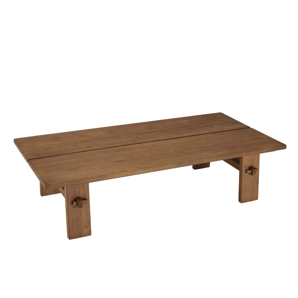 Table basse rectangulaire en bois de teck recyclé L140