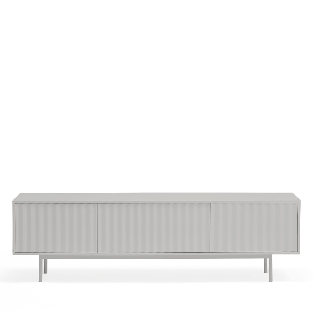 Meuble TV en bois 3 portes L180cm – Gris clair