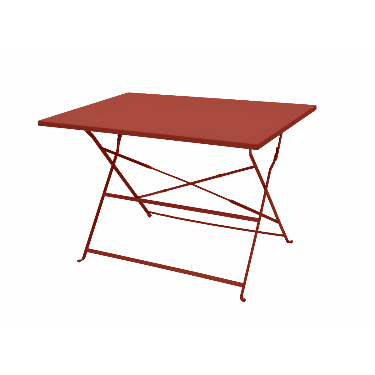 Table rectangle Bistrot 110x70cm Terracotta en Acier