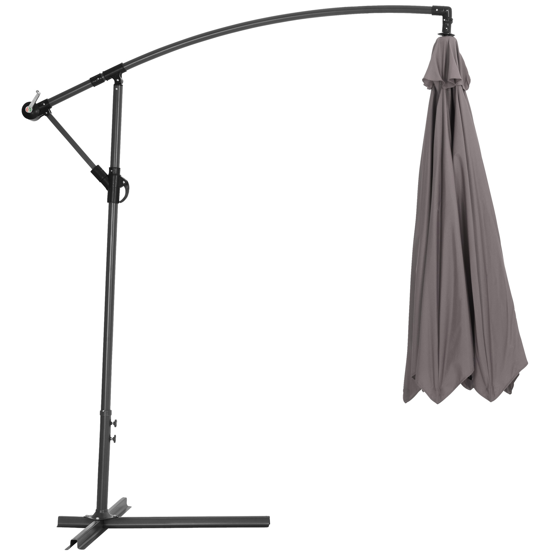 Parasol Ø 350 cm gris