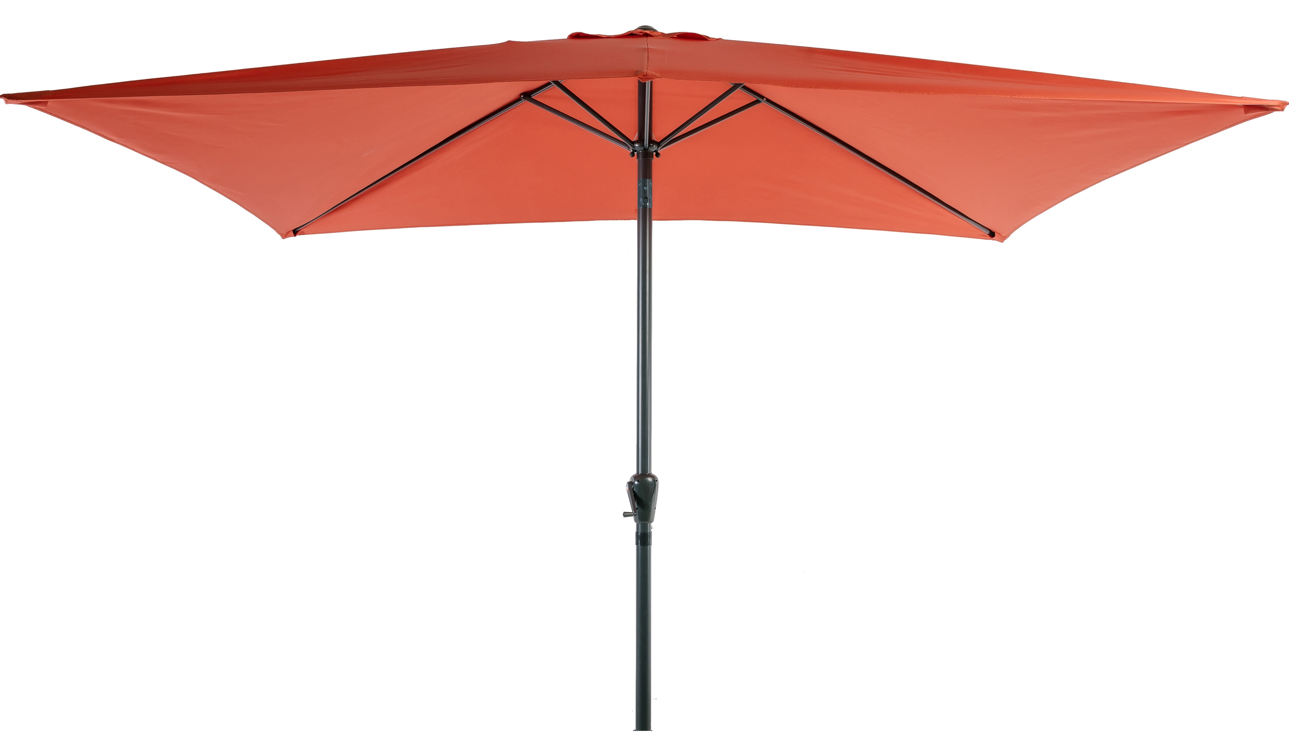 Parasol inclinable 2x3M mat en aluminium et toile orange brûlée