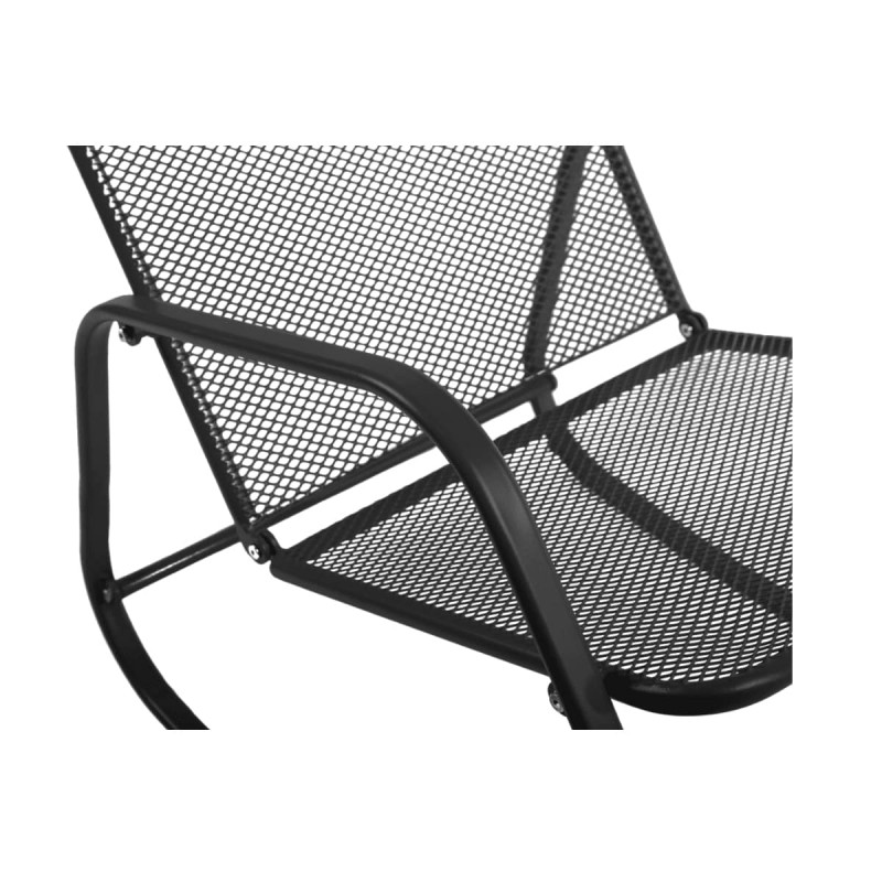 fauteuil à bascule en acier graphite