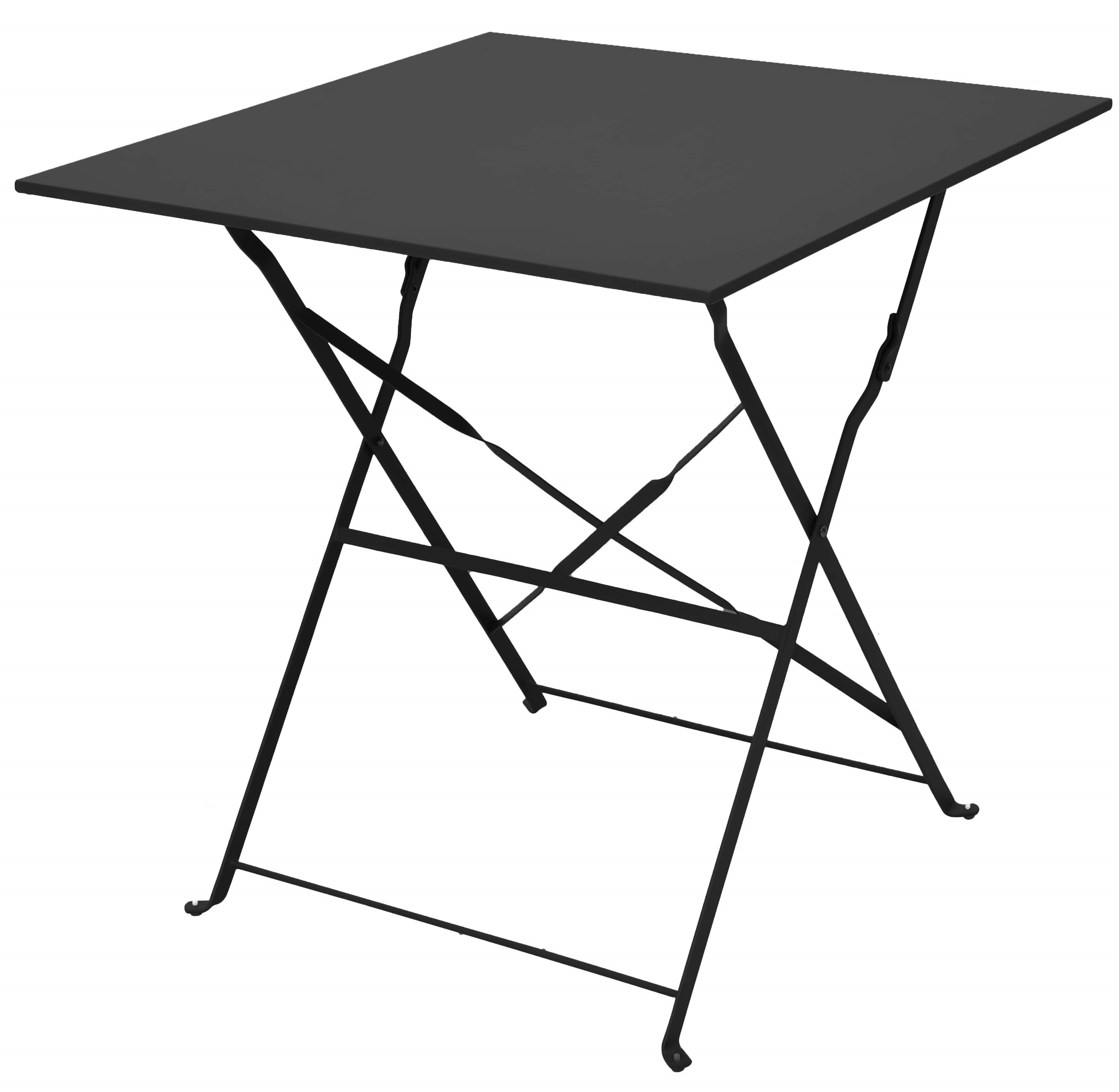table bistrot pliante  70x70 cm en acier graphite