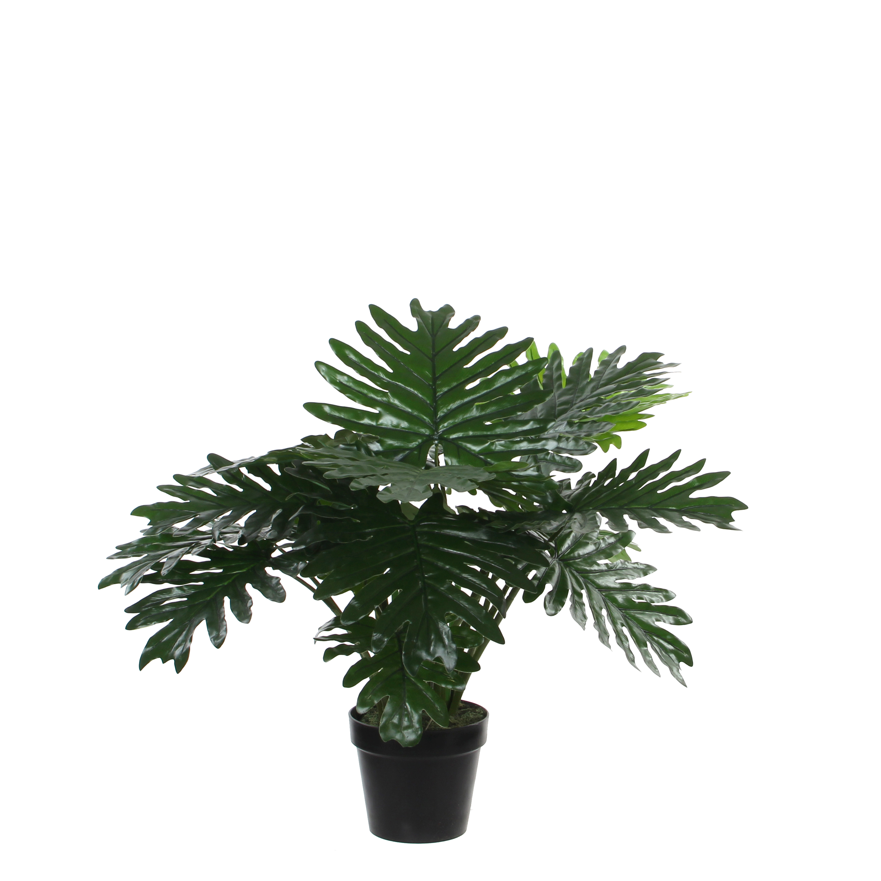 Philodendron artificielle vert en pot H60