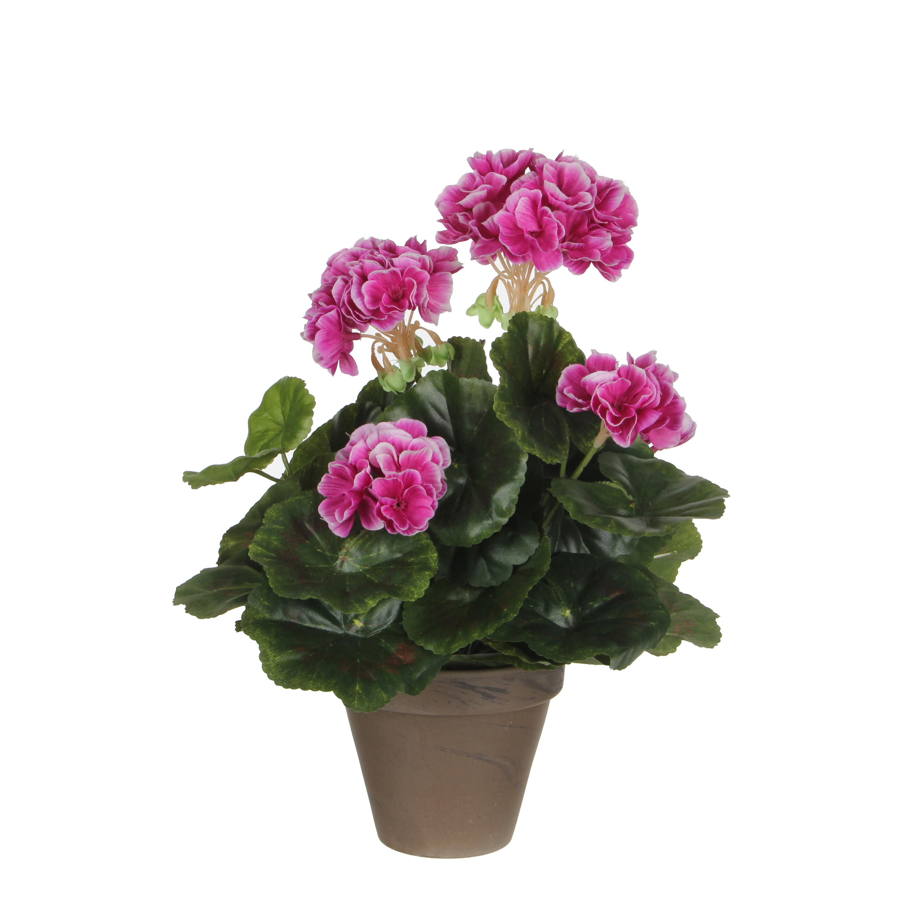 Géranium artificielle violet en pot H34