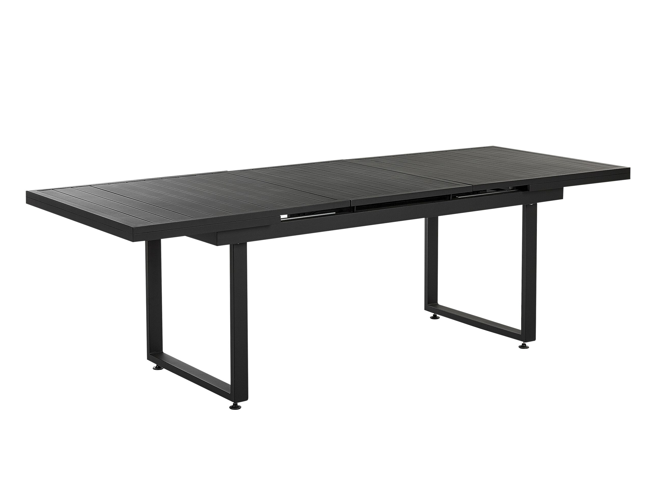 Table extensible 8 personnes en aluminium noir