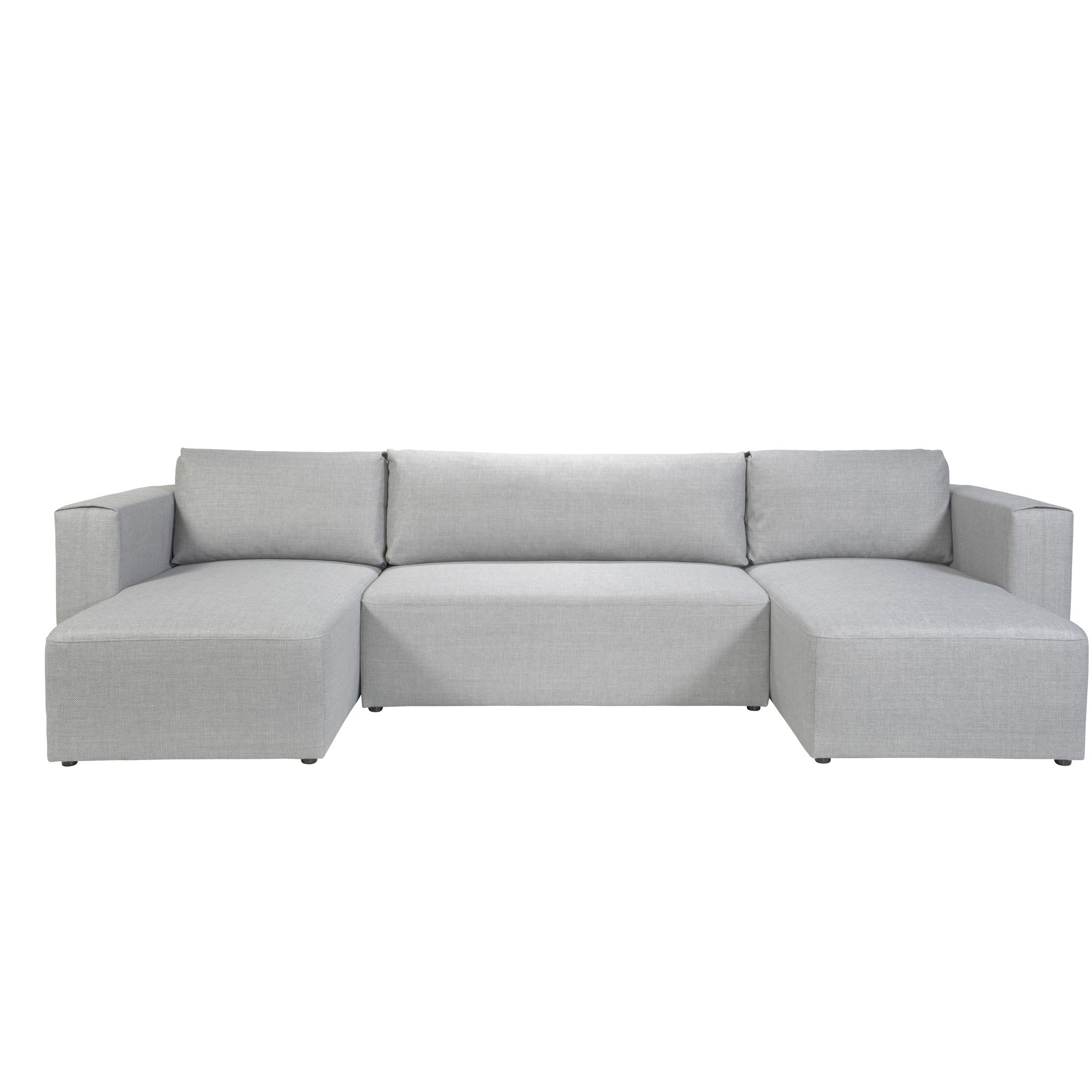 Canapé d'angle 7 places Gris Tissu Moderne Confort Promotion
