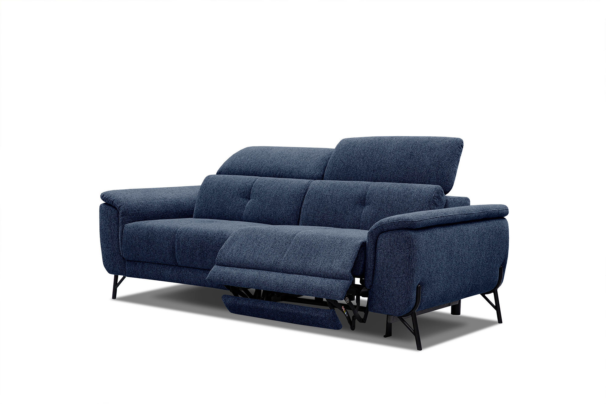 Canapé 3 places Bleu Tissu Moderne Confort Promotion