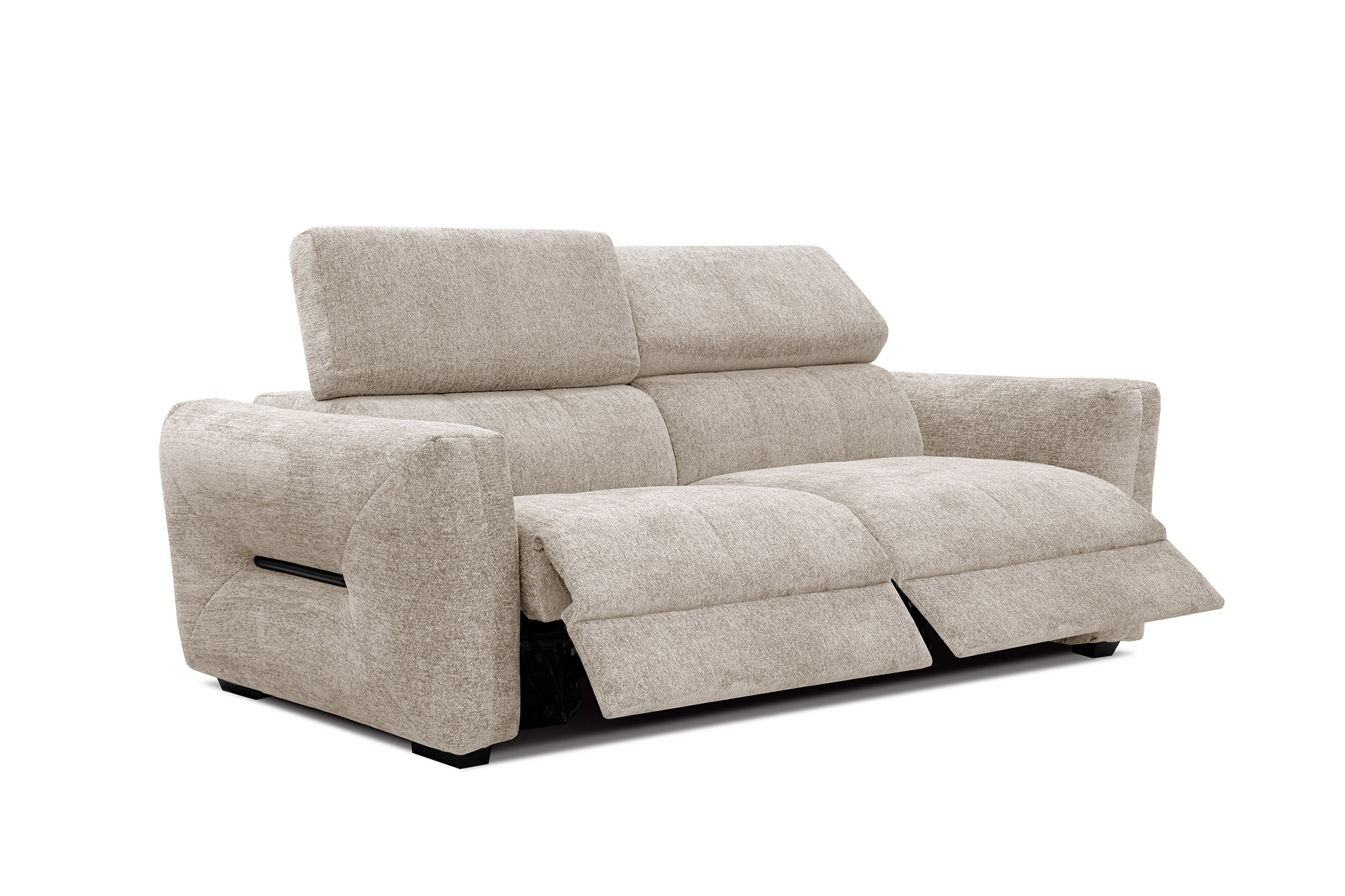 Canapé droit 3 places Beige Tissu Moderne Confort Promotion