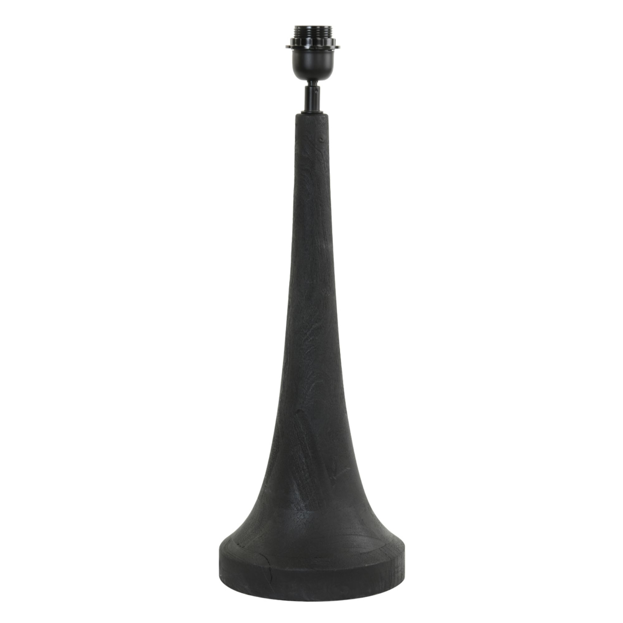 Pied de lampe noir bois ø20cm
