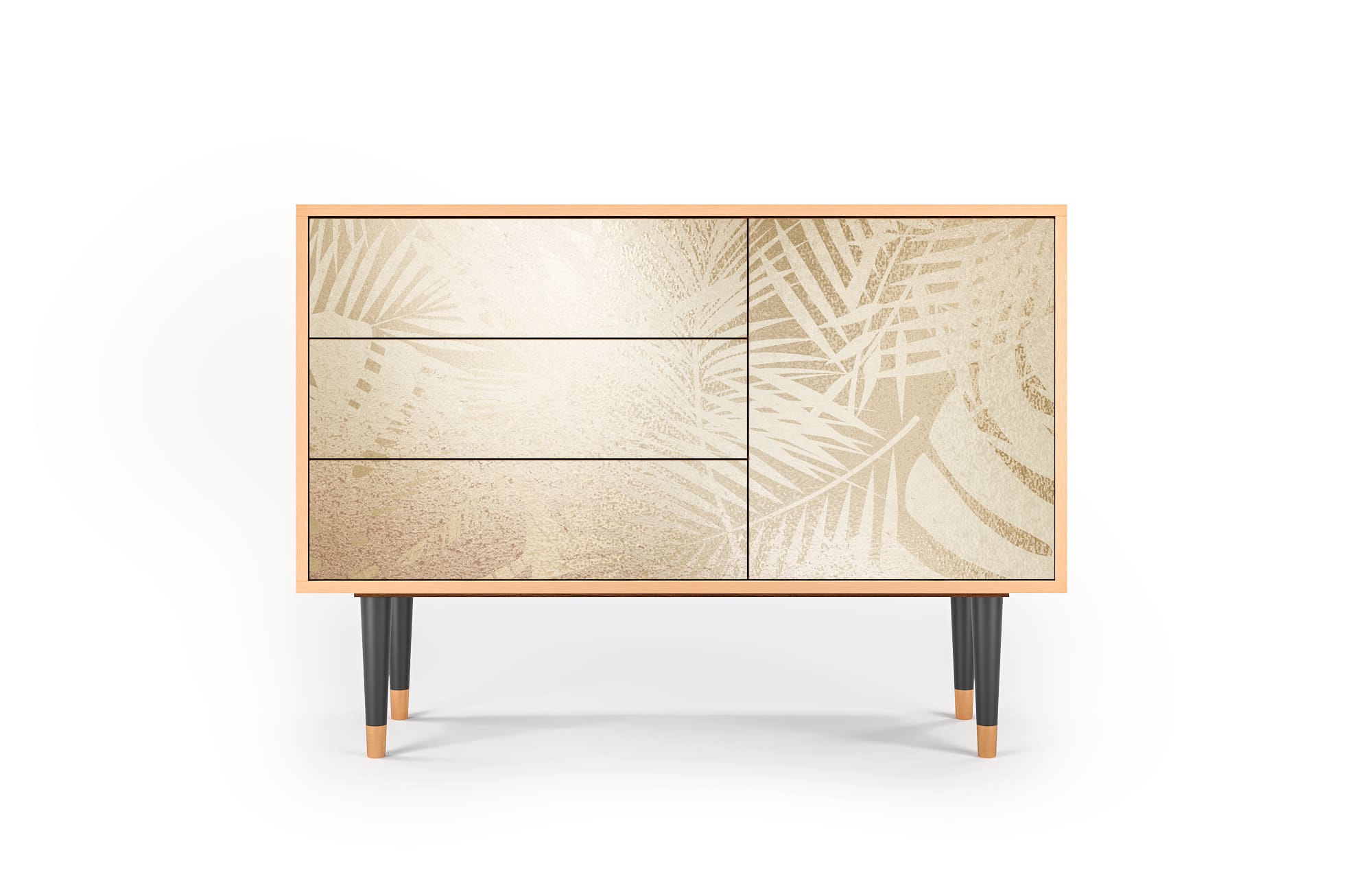 Buffet  sable 3 tiroirs et 1 porte L 115 cm