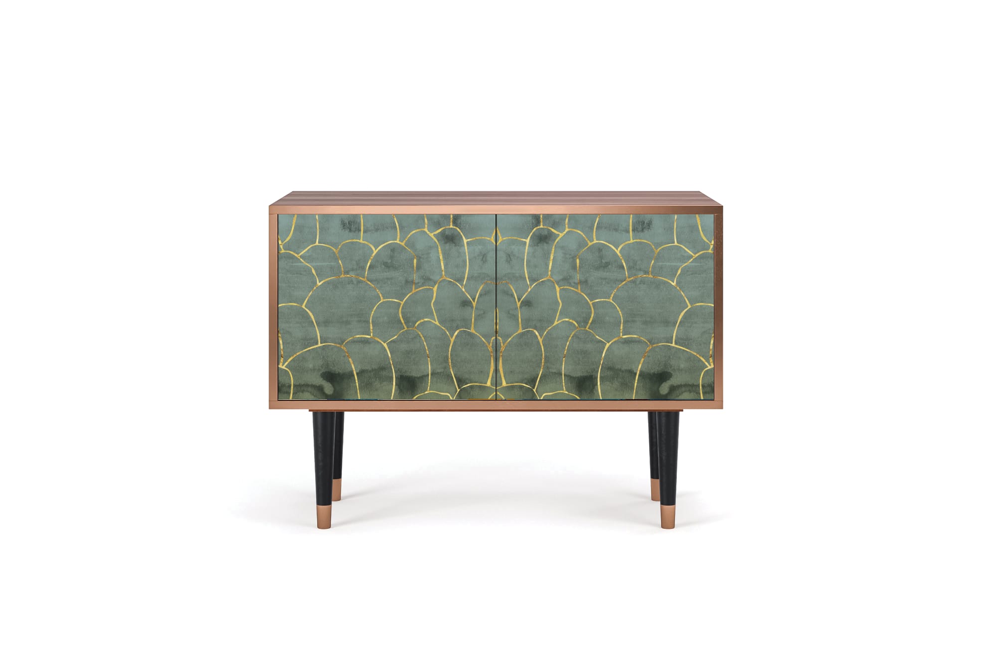 Buffet bas  bleu-vert 2 portes L 94 cm