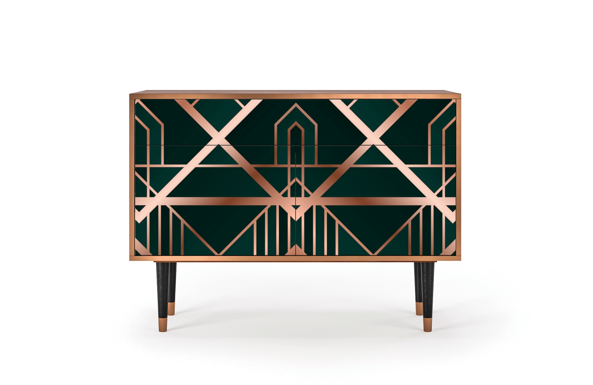 Buffet  vert 2 tiroirs et 2 portes L 115 cm
