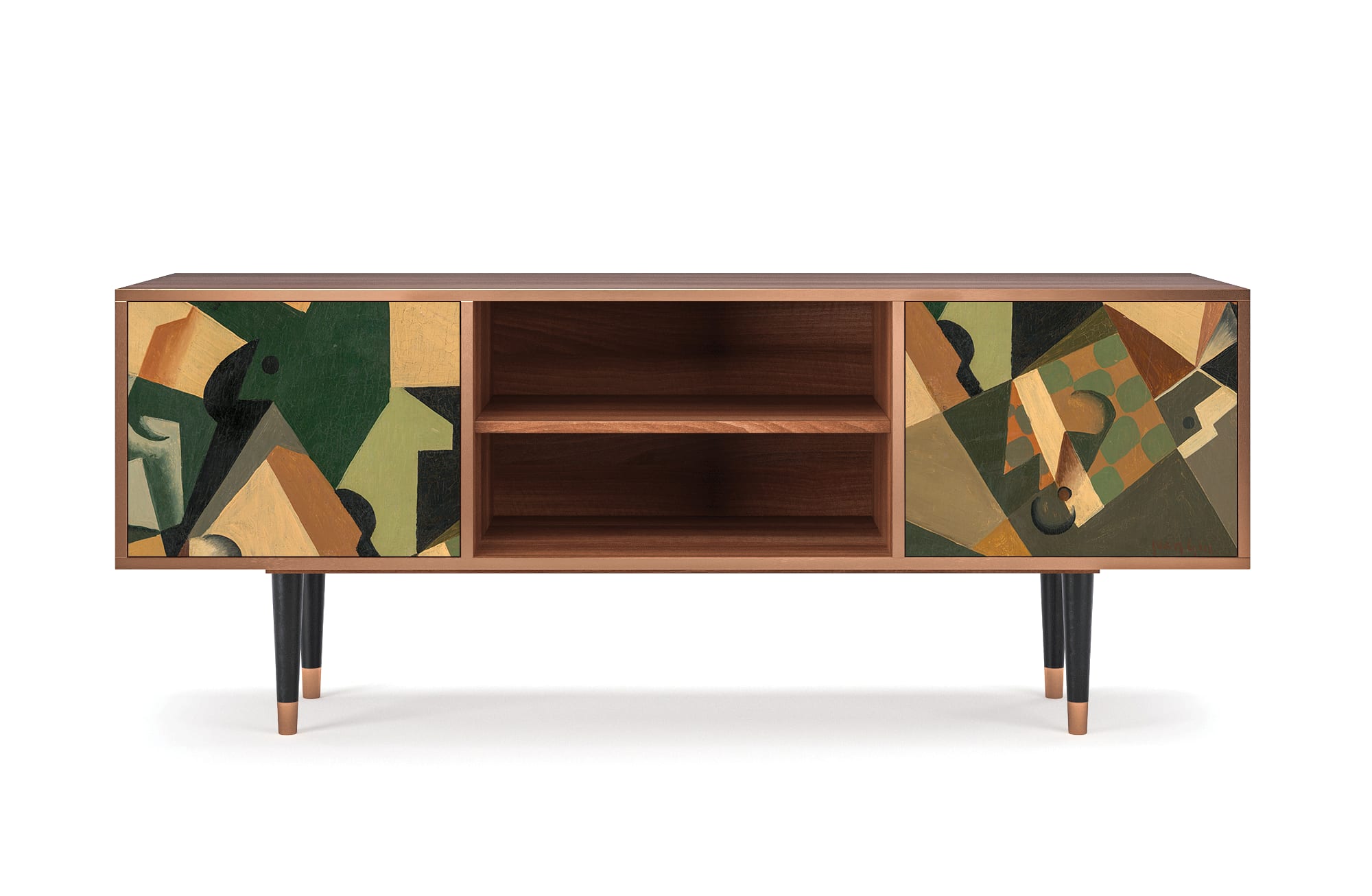 Meuble TV  multicolore 2 portes L 170 cm