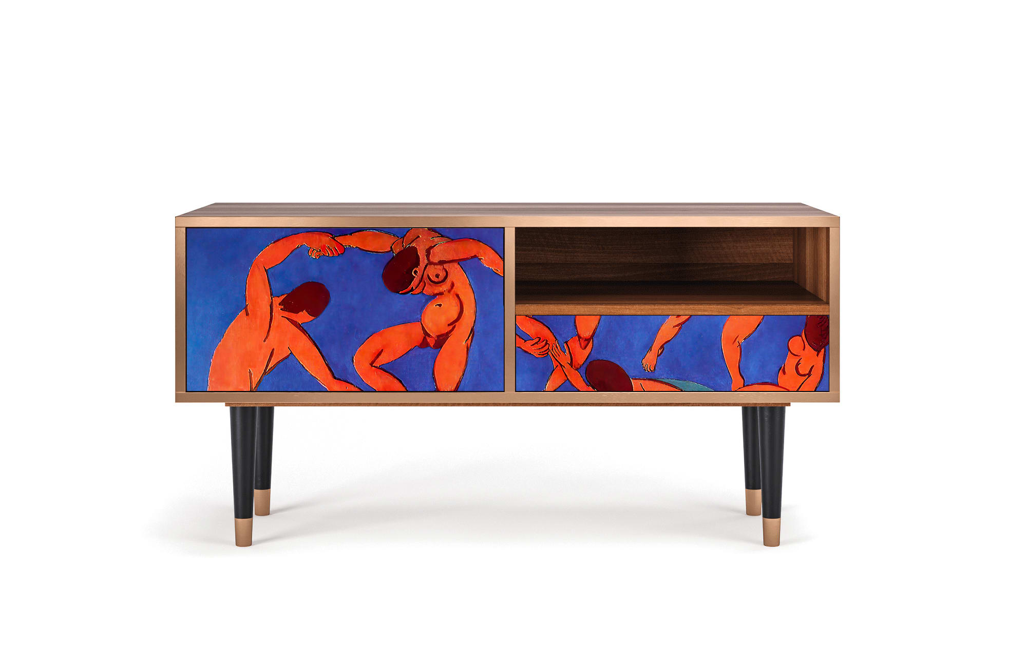 Meuble TV  multicolore 1 tiroir et 1 porte L 115 cm