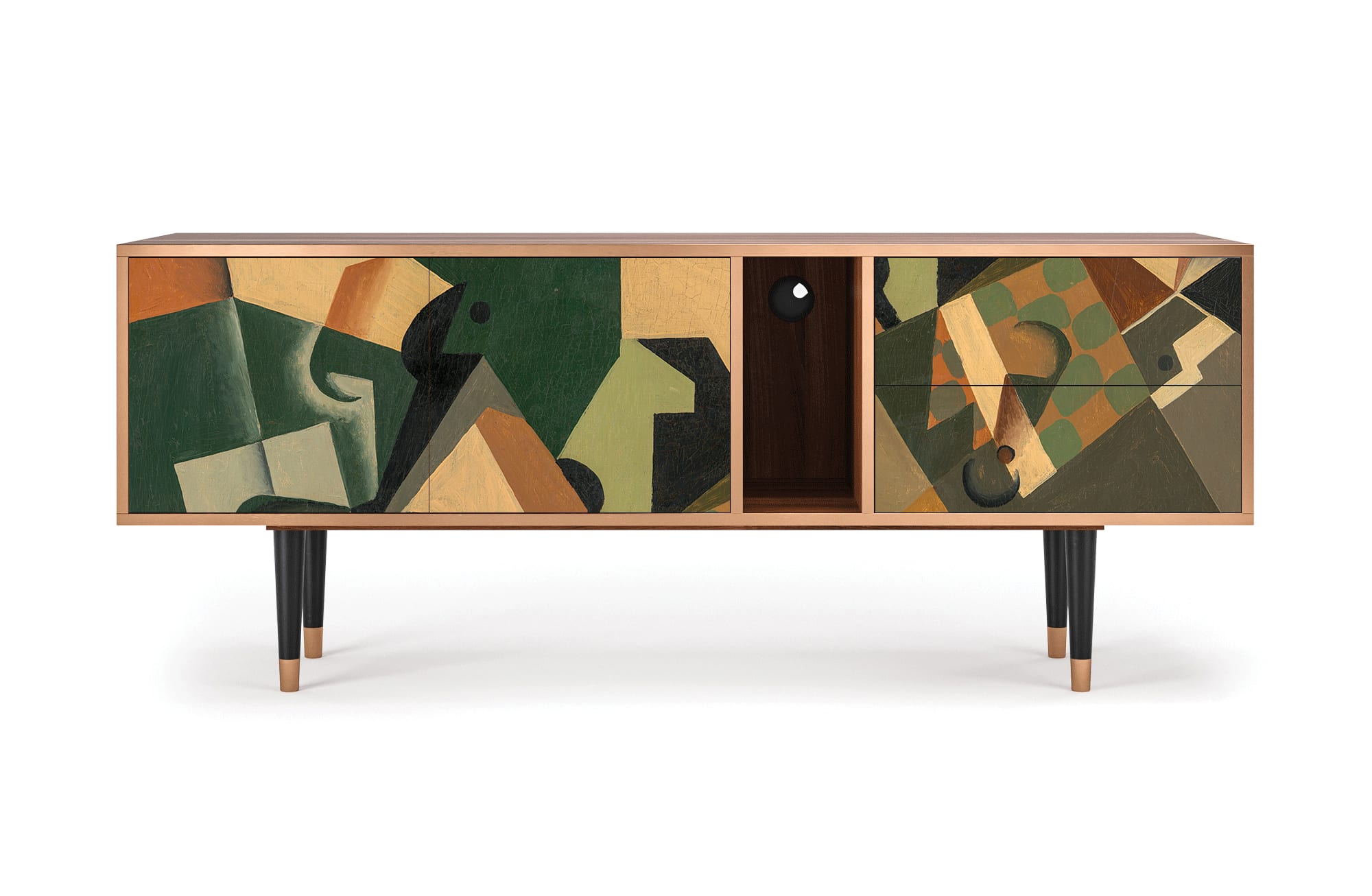 Meuble TV  multicolore 2 tiroirs et 2 portes L 170 cm