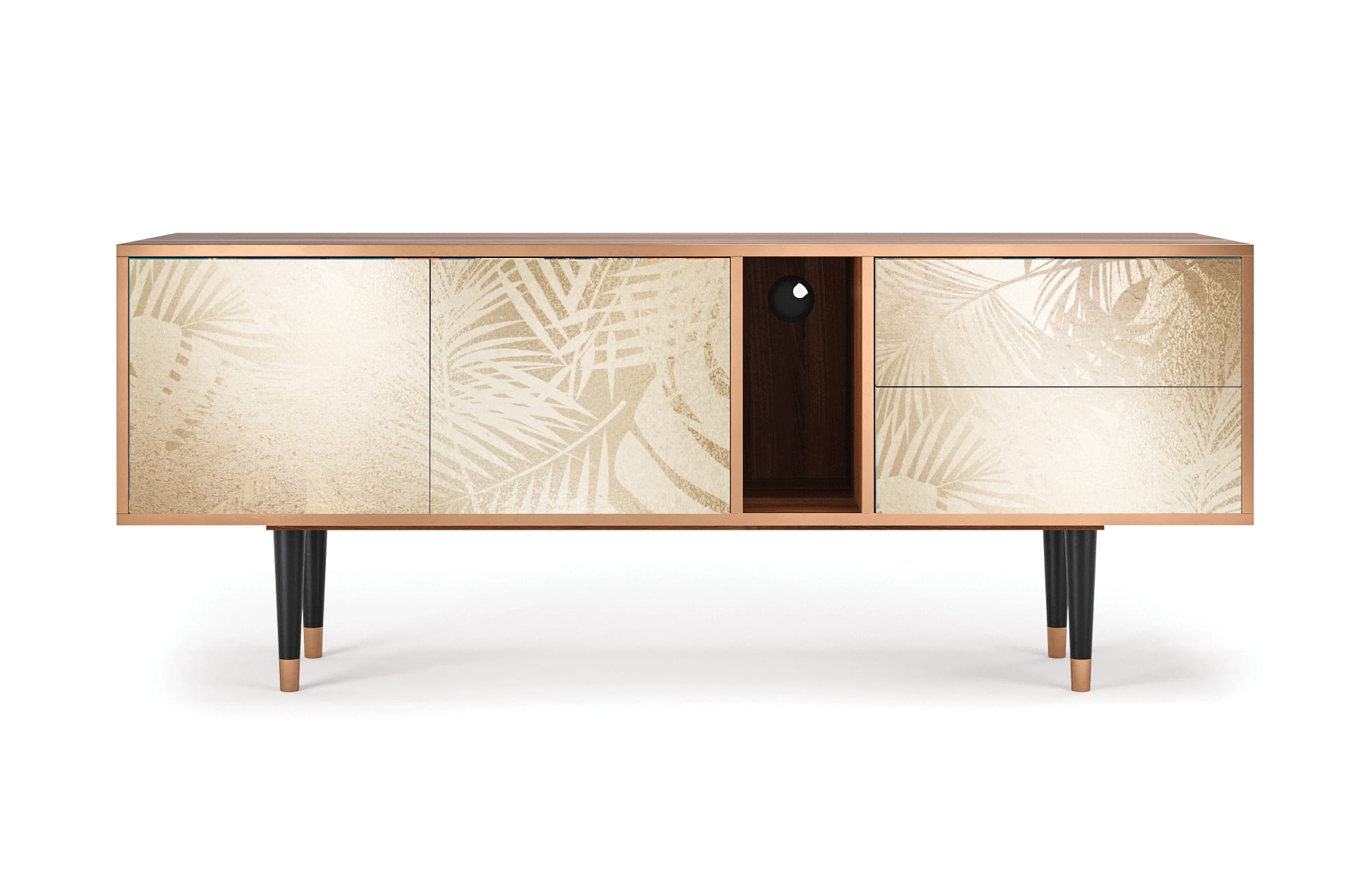 Meuble TV  sable 2 tiroirs et 2 portes L 170 cm