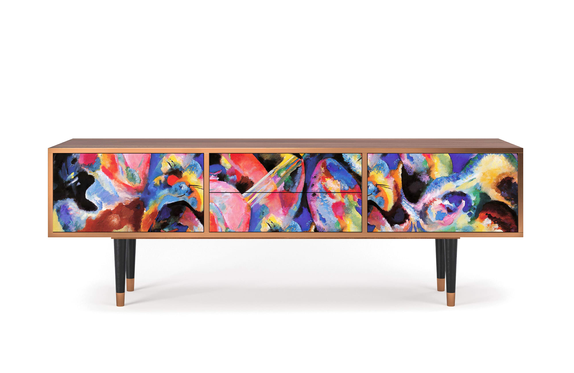 Meuble TV  multicolore 2 tiroirs et 2 portes L 170 cm