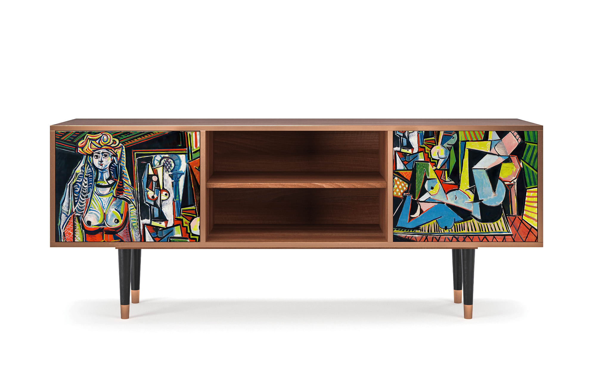 Meuble TV  multicolore 2 portes L 170 cm