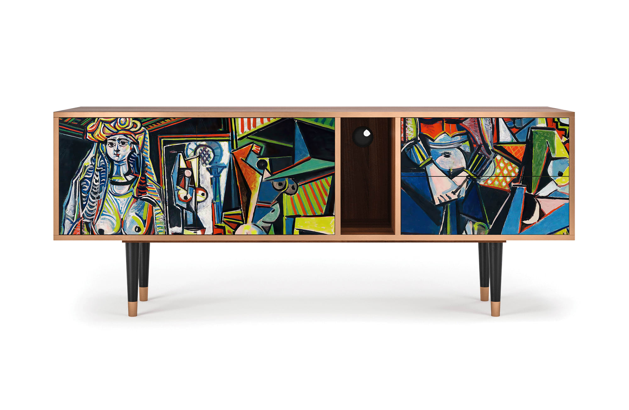 Meuble TV  multicolore 2 tiroirs et 2 portes L 170 cm