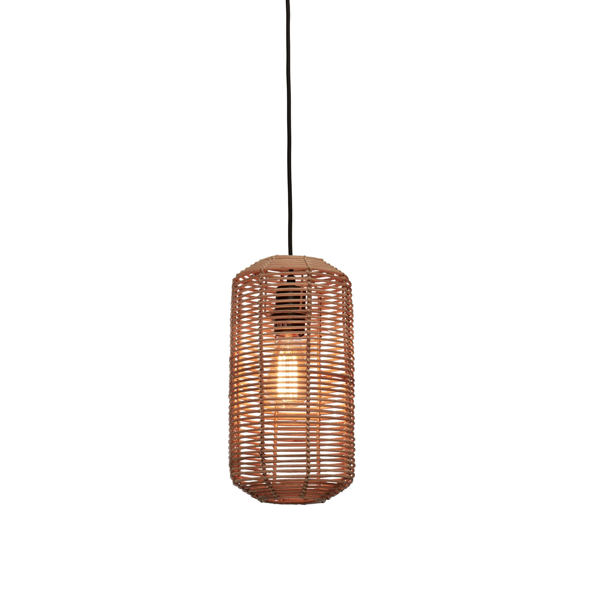 Suspension rotin naturel, h. 35cm