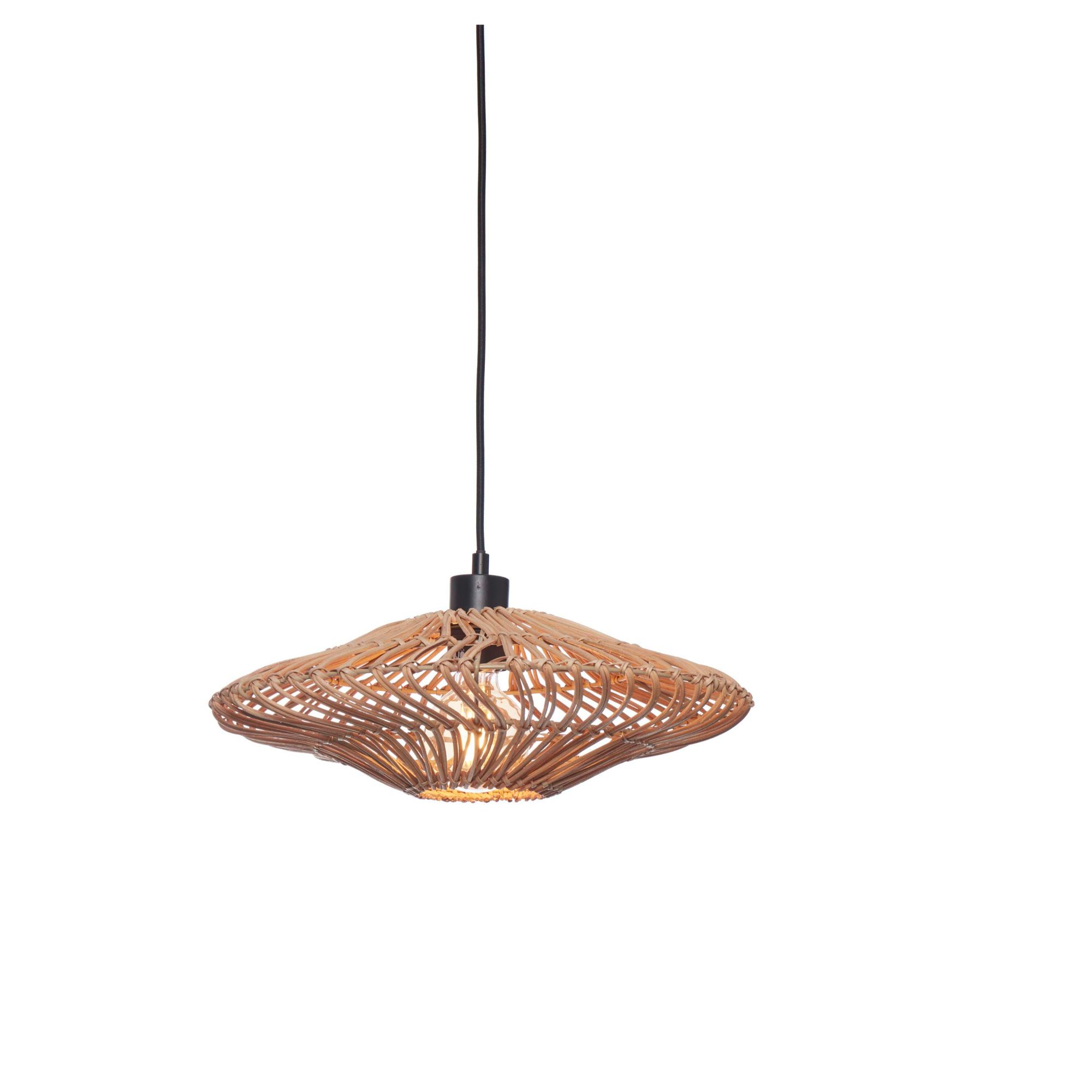 Suspension rotin naturel, h. 12cm