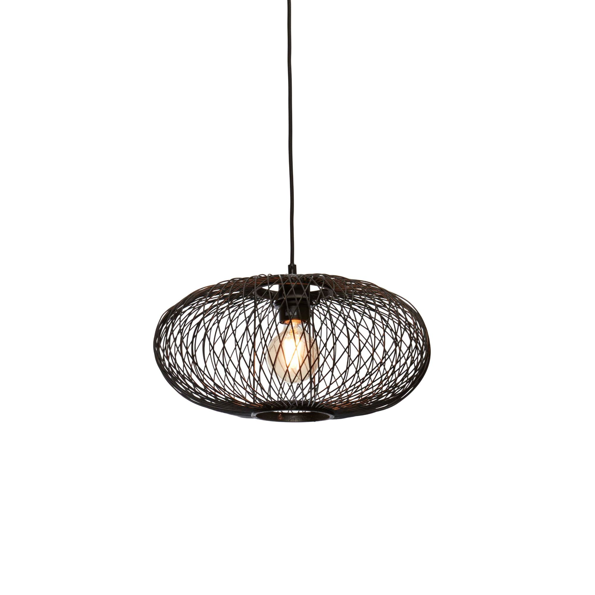 Suspension bambou noir, h. 20cm