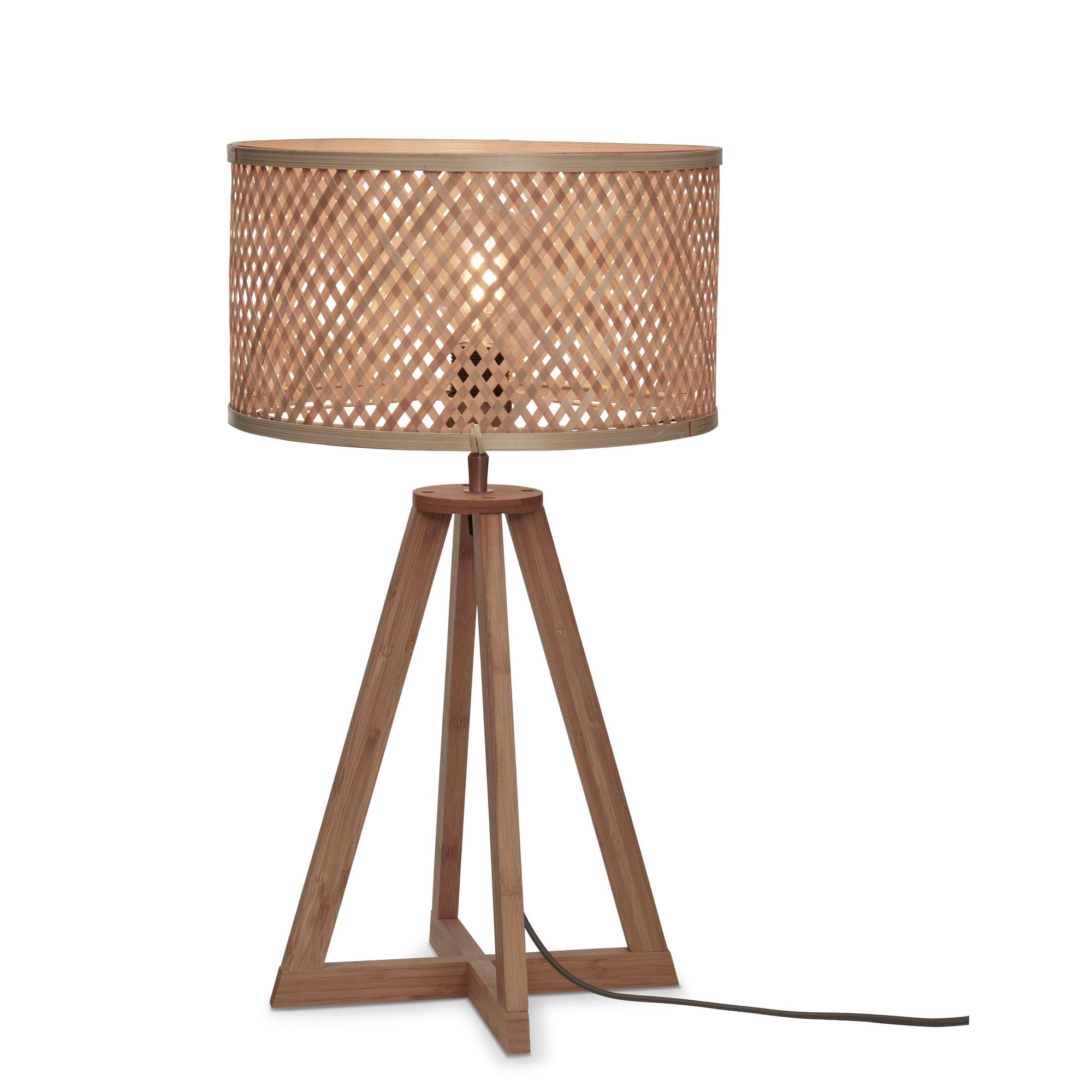 lampe de table bambou naturel, h. 53cm
