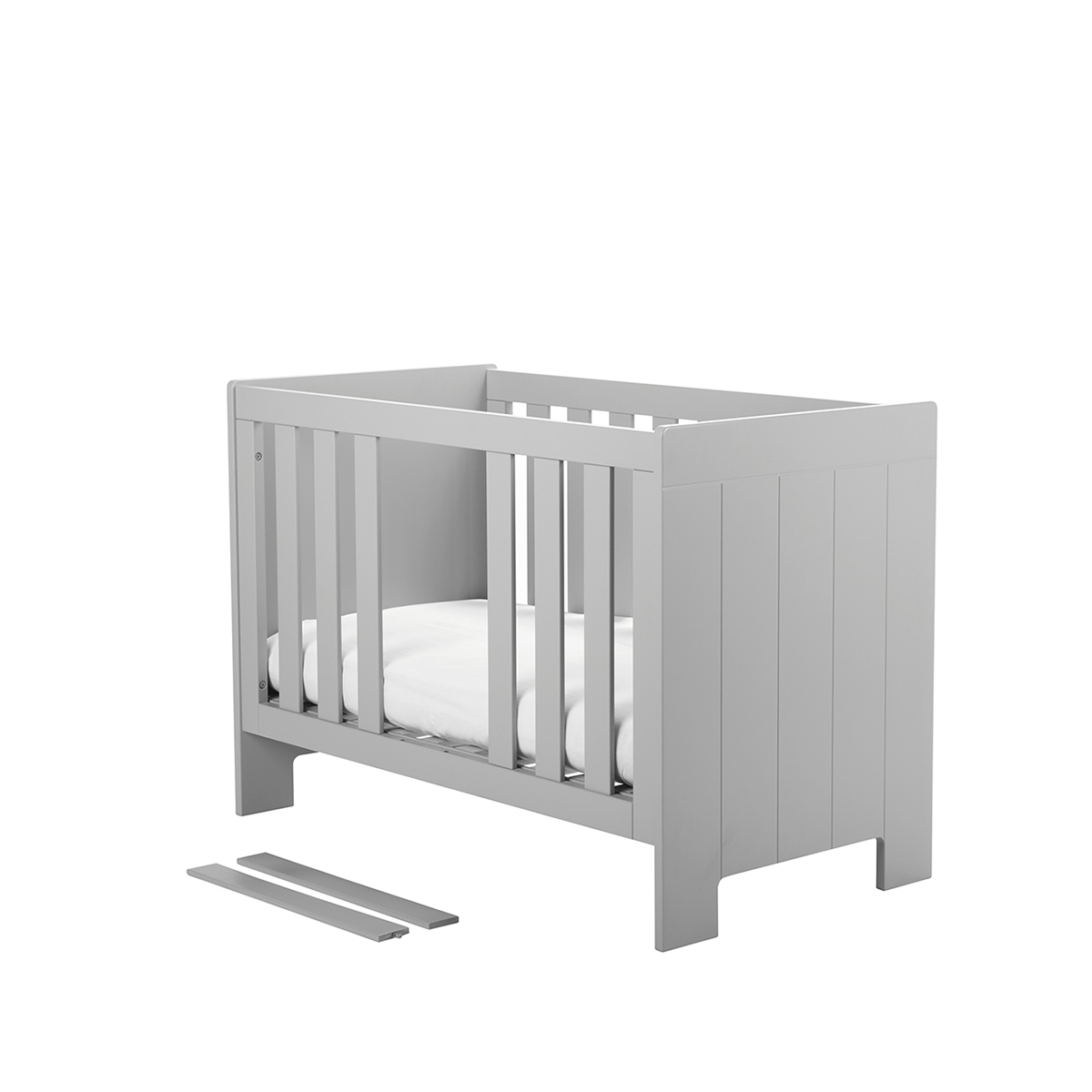 Chambre bébé : Duo - Lit bébé 60x120 commode gris (Pinio) - Image 2