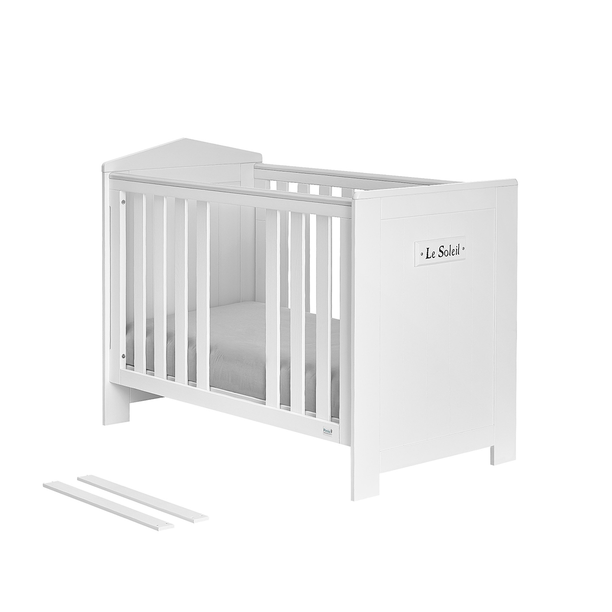 Chambre bébé : Duo - Lit bébé 60x120 armoire 2 portes blanc (Pinio) - Image 2