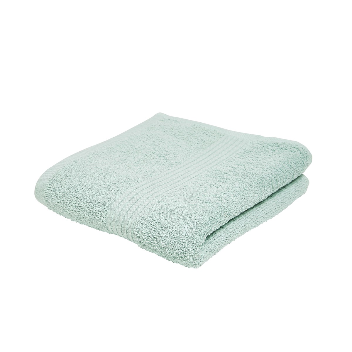 serviette de bain uni en coton vert 50x90