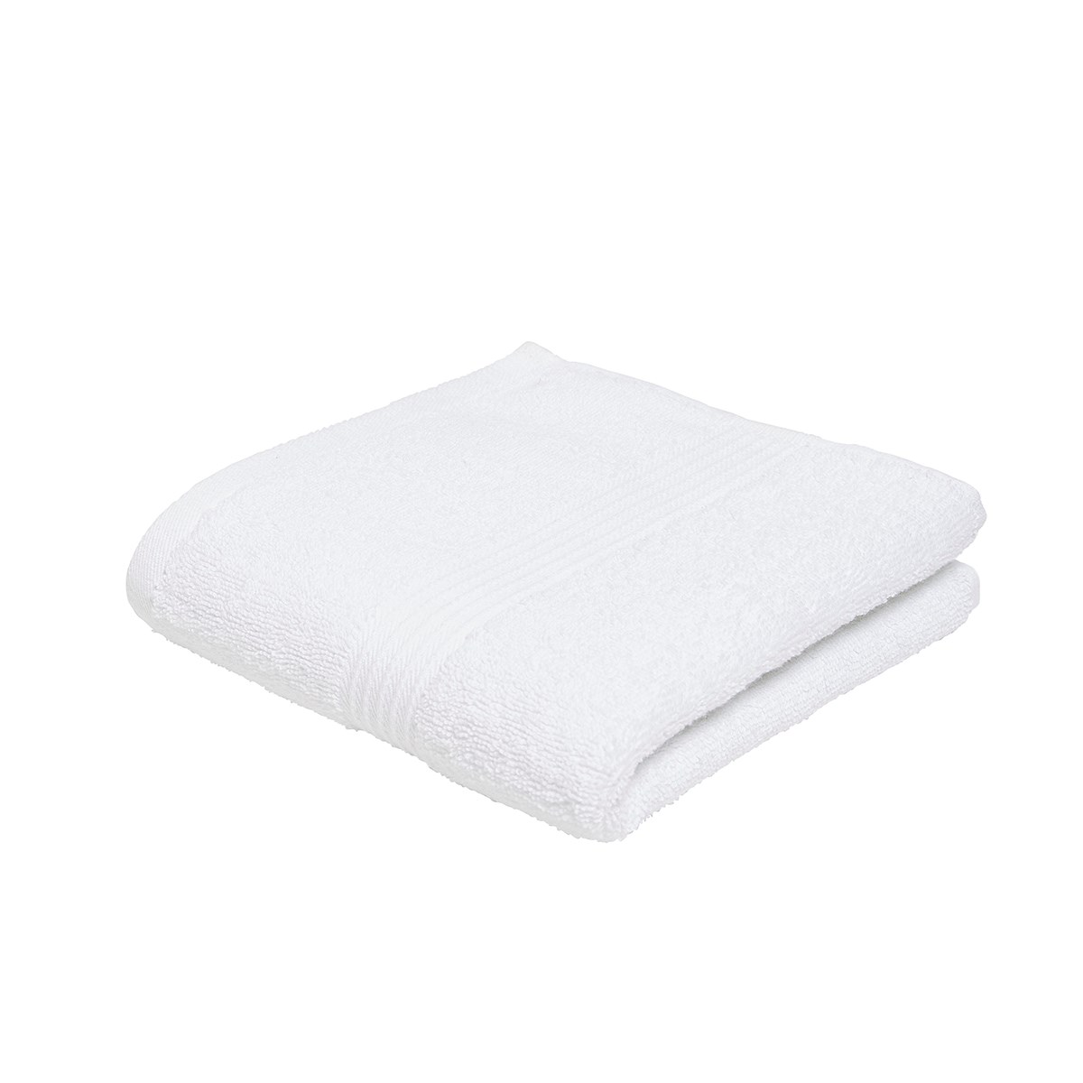 serviette de bain uni en coton blanc 50x90