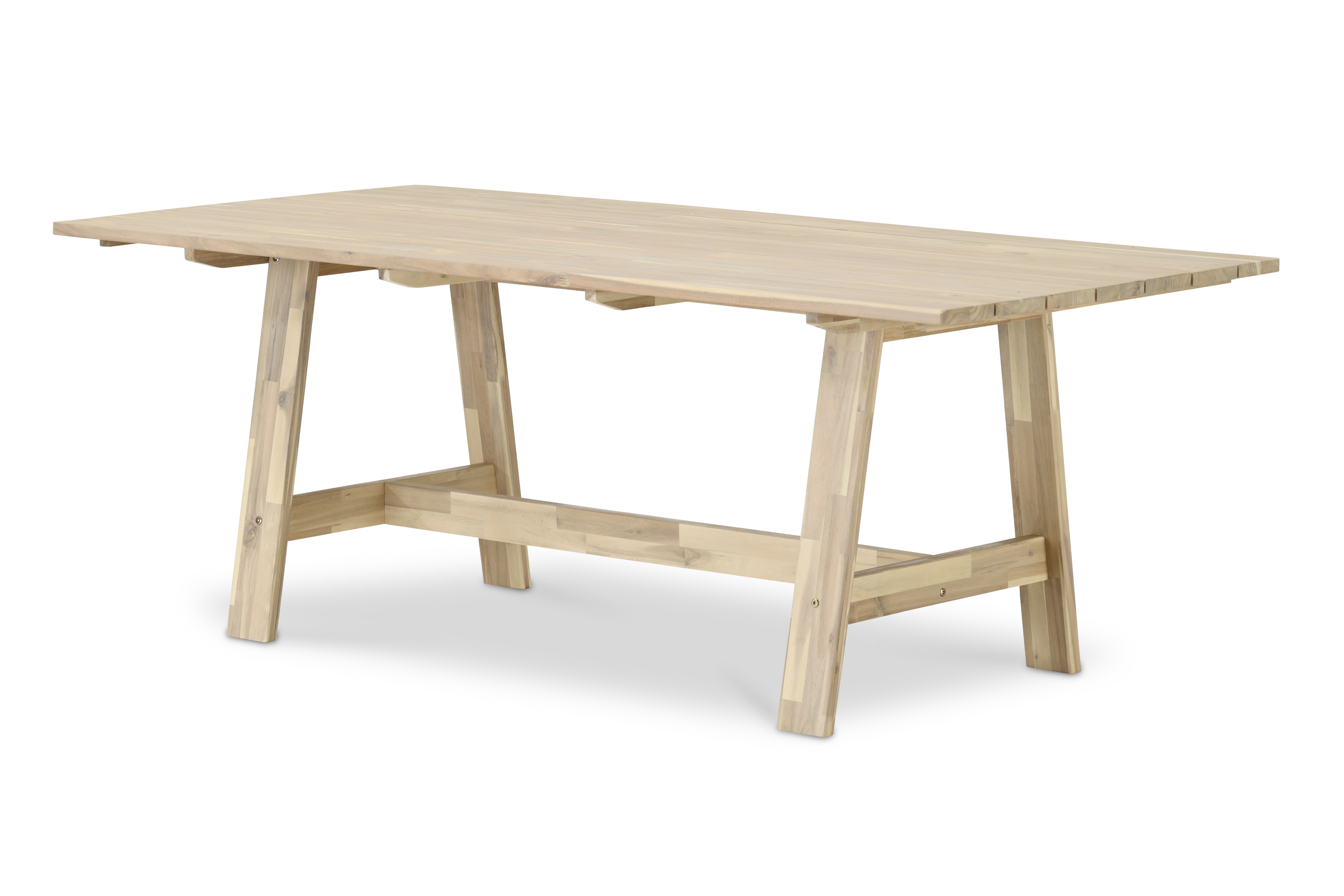 Table de jardin en bois 200x100 couleur claire