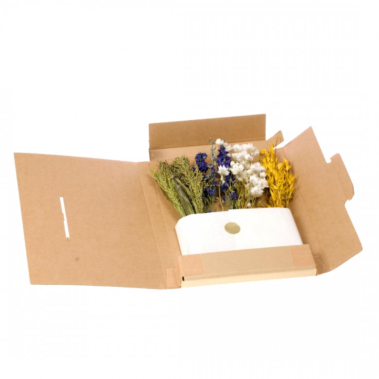 Kit DIY - letterbox bouquet bleu/jaune