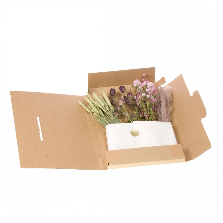 Kit DIY - letterbox bouquet naturel/rose