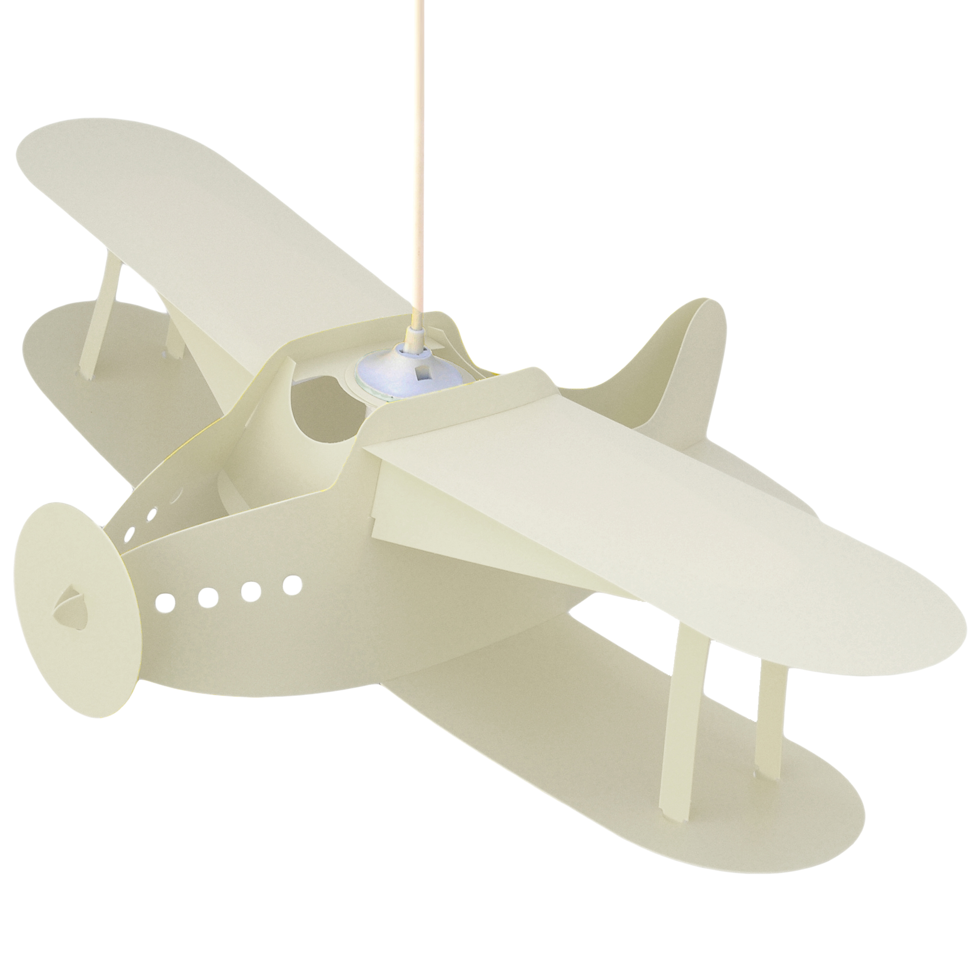 suspension enfants avion blanc 50cm