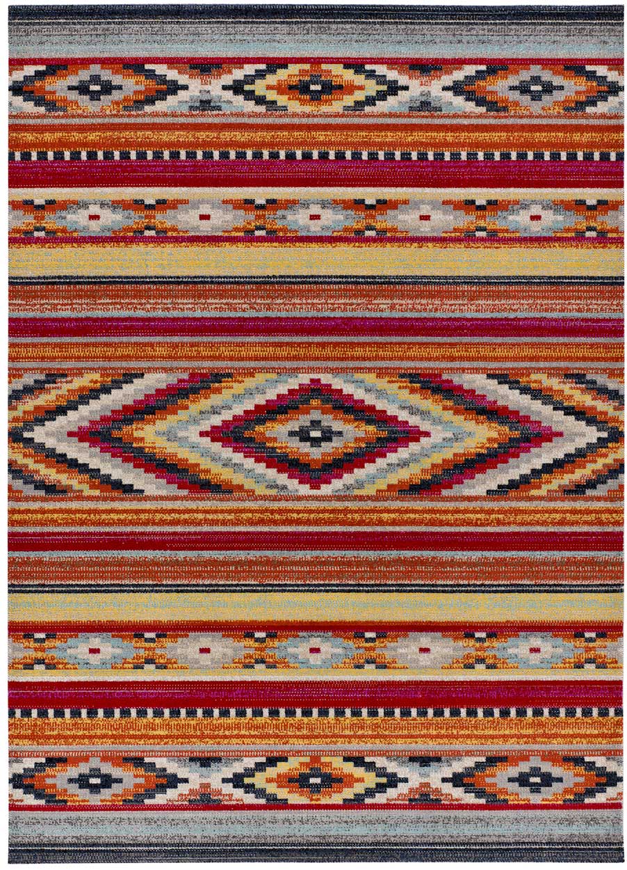 Tapis ethnique multicolore pour extérieur/intérieur, 200X290 cm