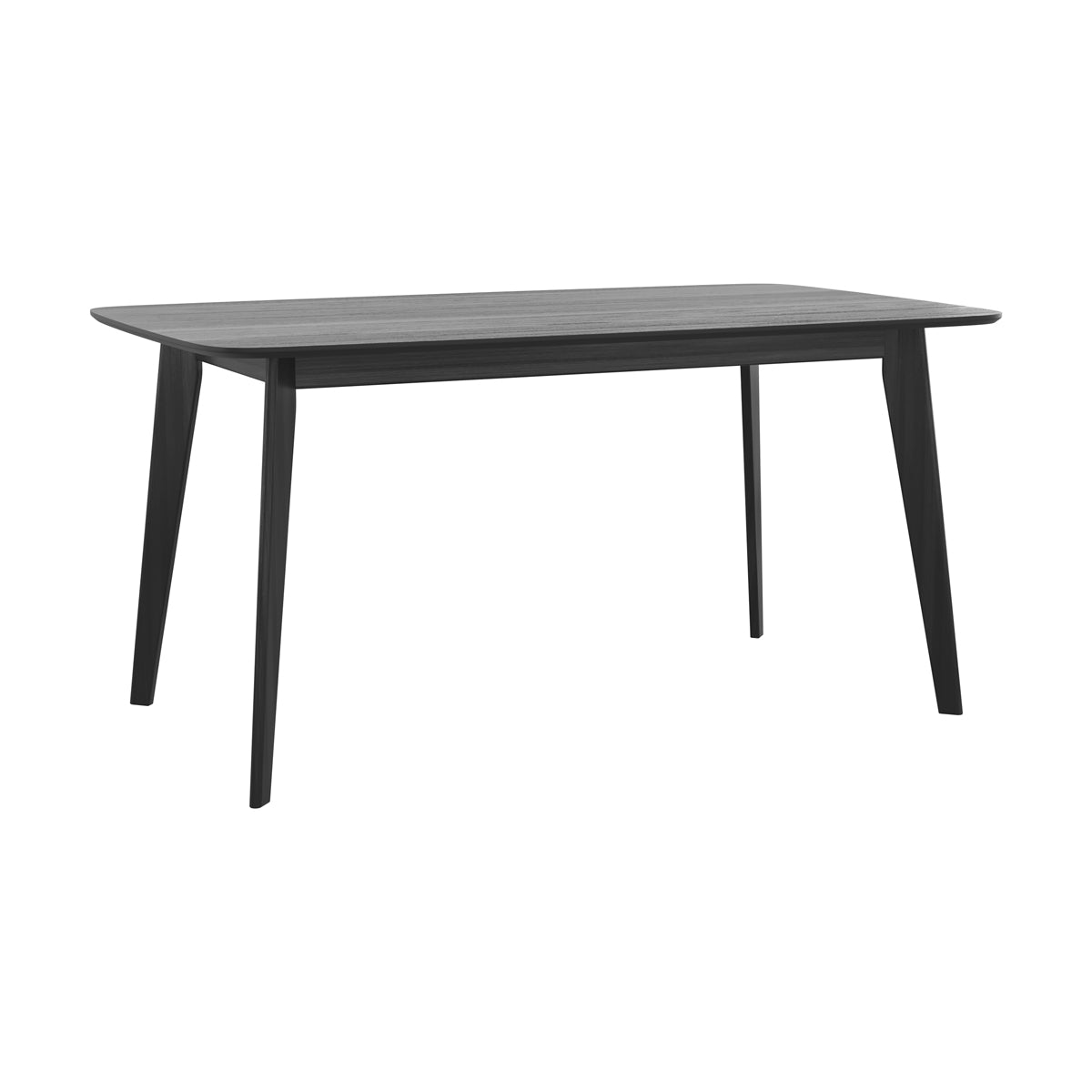 Table rectangulaire 6 personnes en bois noir 150 cm