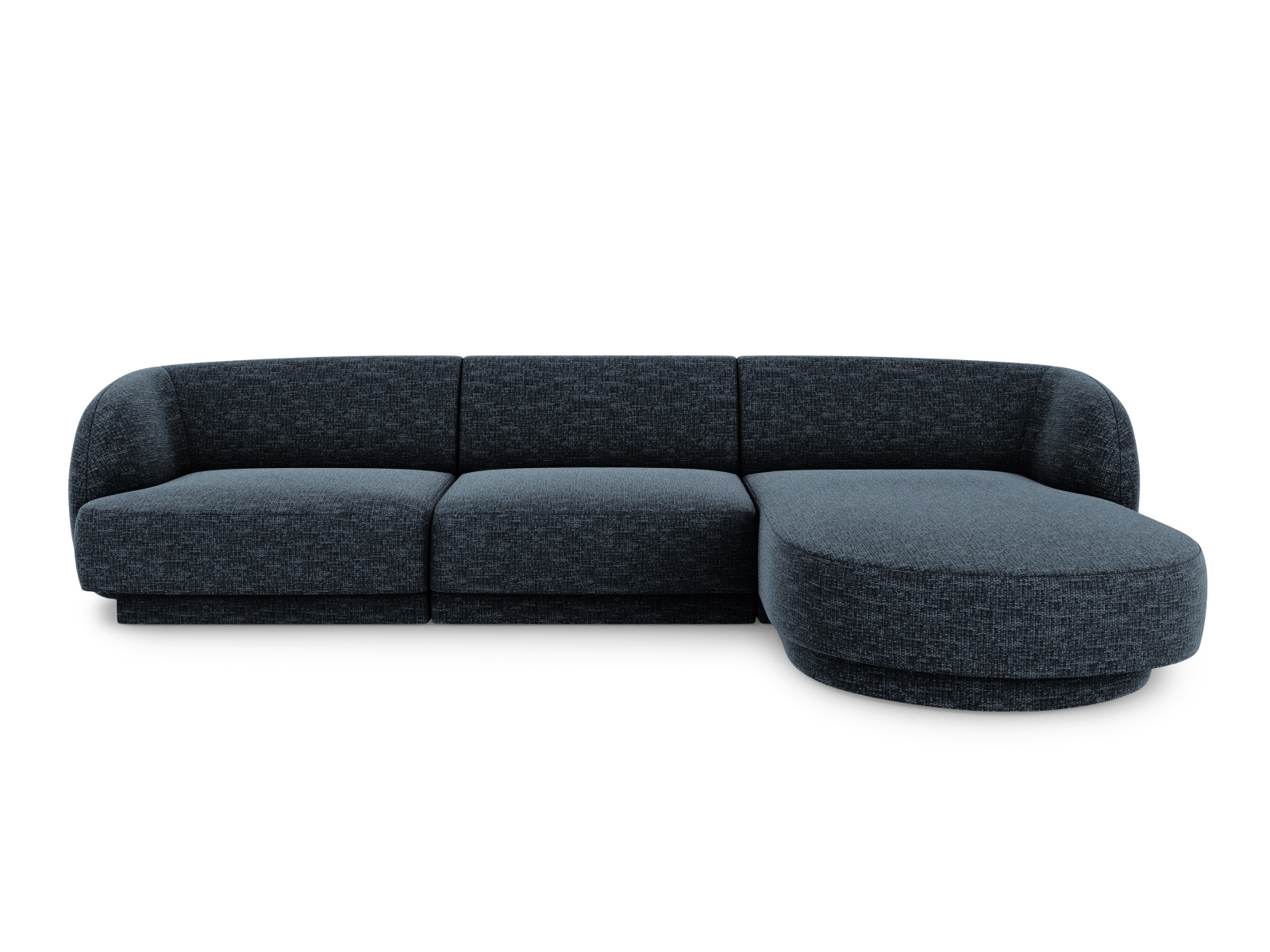 Canapé d'angle 4 places Bleu Tissu Moderne Confort Promotion