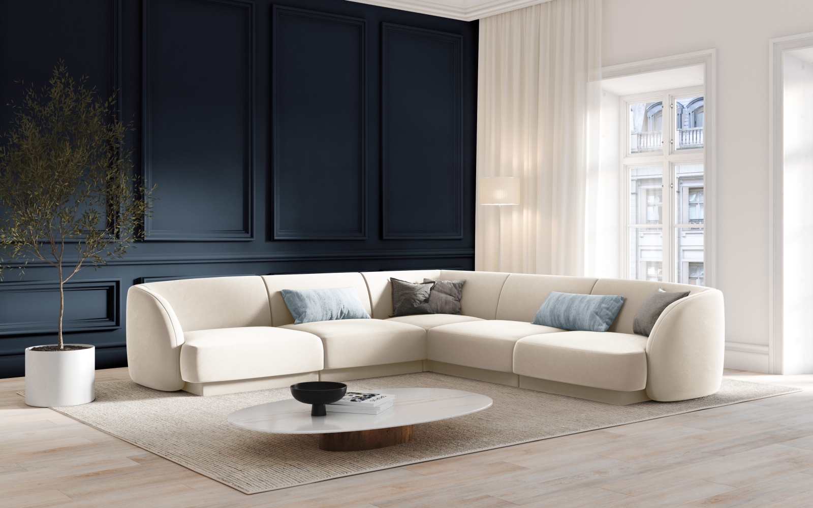 Produit similaire: miley - Canapé velours Beige