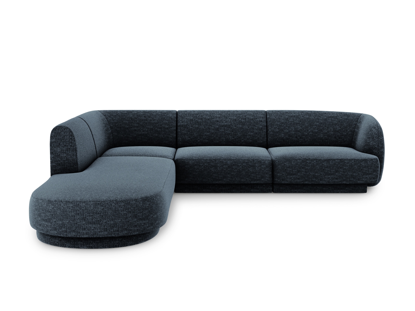 Canapé d'angle 6 places Bleu Tissu Moderne Confort Promotion