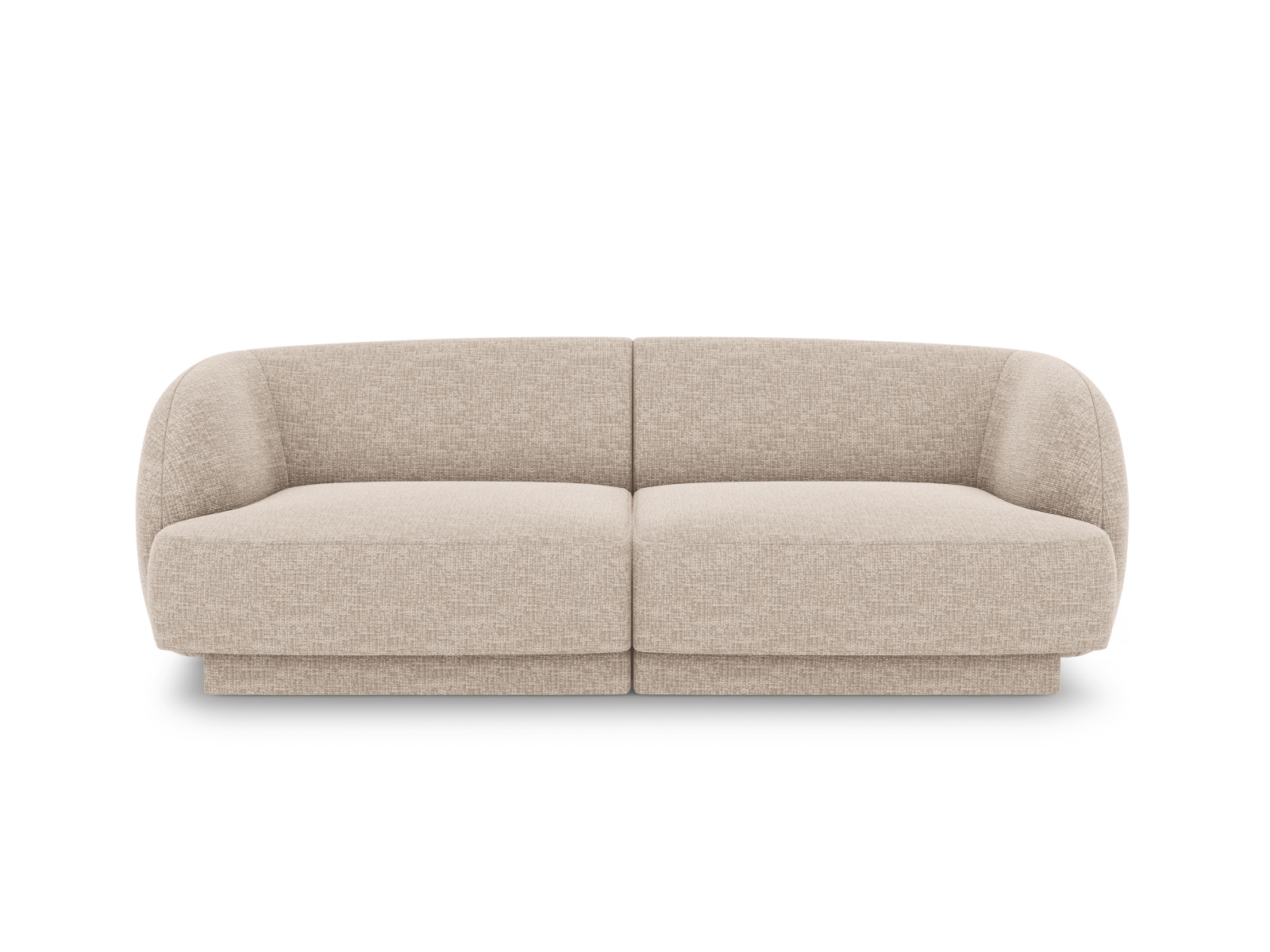 Canapé droit 2 places Beige Tissu Moderne Confort Promotion