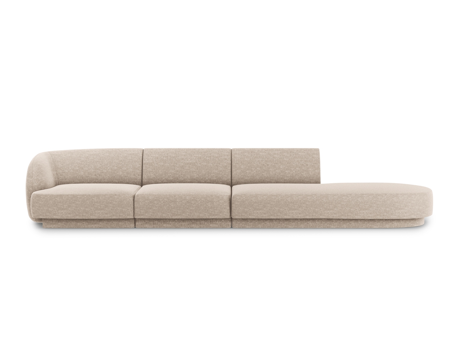 Canapé droit 4 places Beige Tissu Moderne Confort Promotion