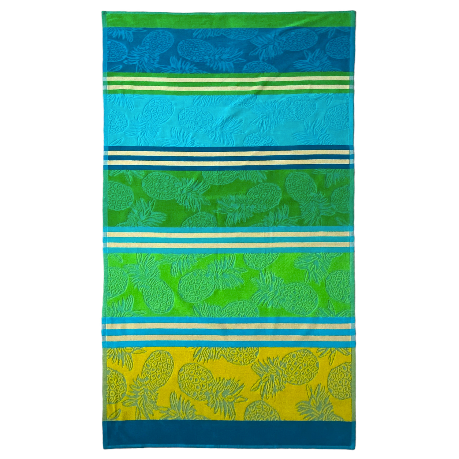 serviette de plage éponge velours ciselée cancun 90x170 vert