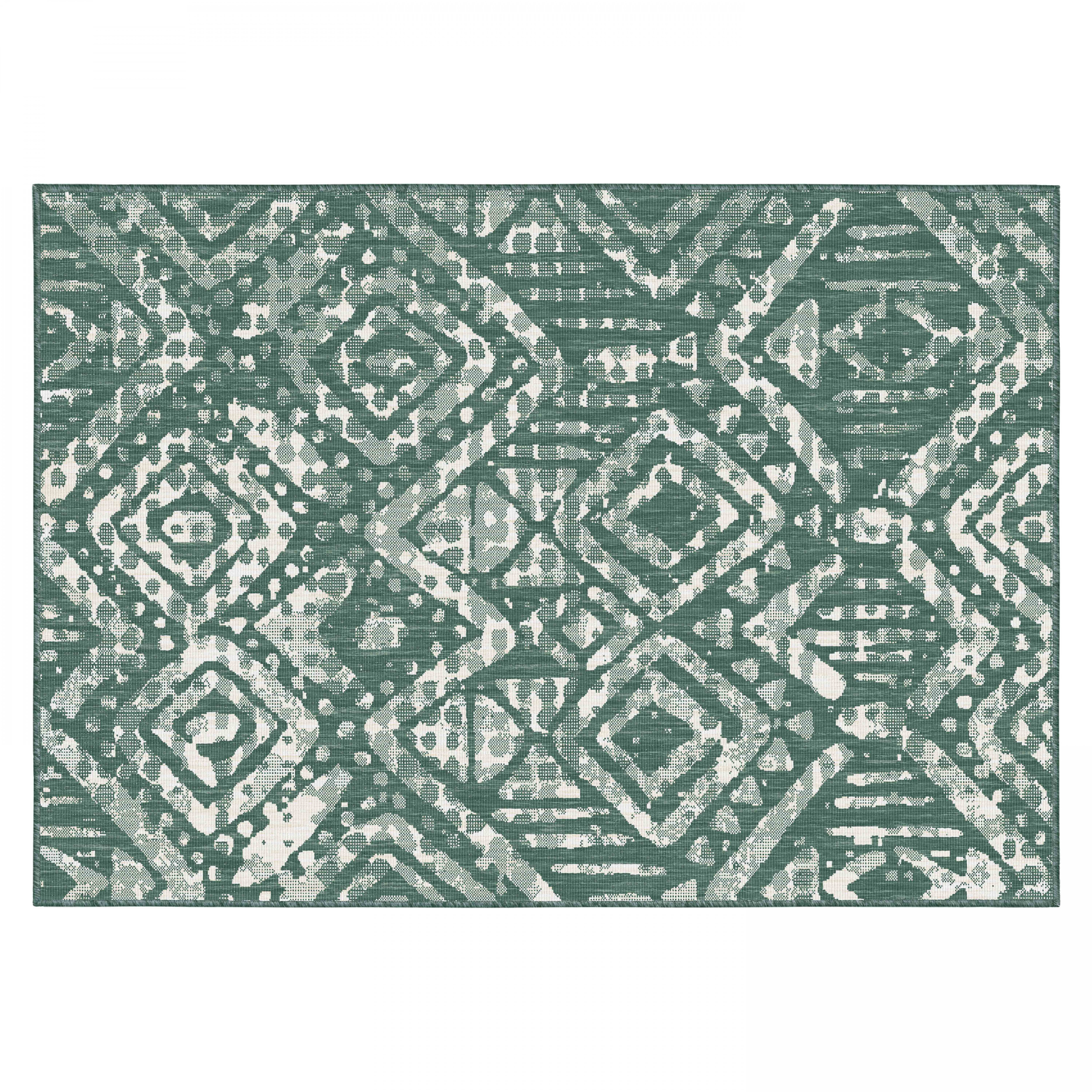 Tapis d'extérieur en polypropylène 120 x 170 cm vert