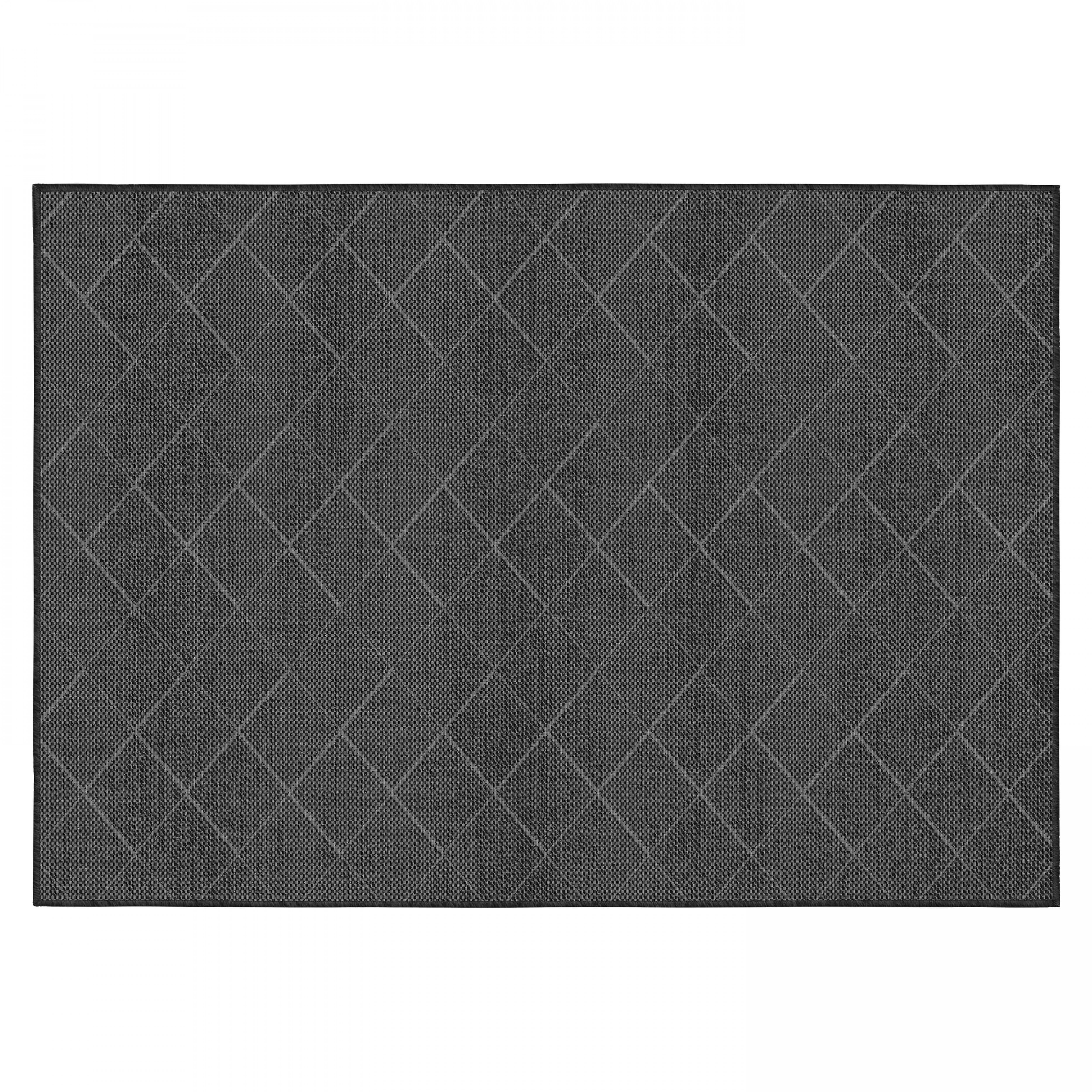 Tapis d'extérieur en polypropylène 120 x 170 cm noir