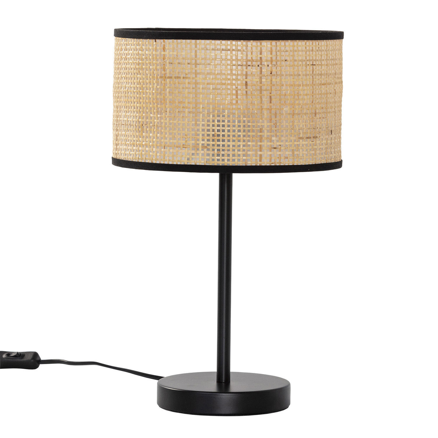 Lampe à poser en rotin naturel, diamètre 42 cm