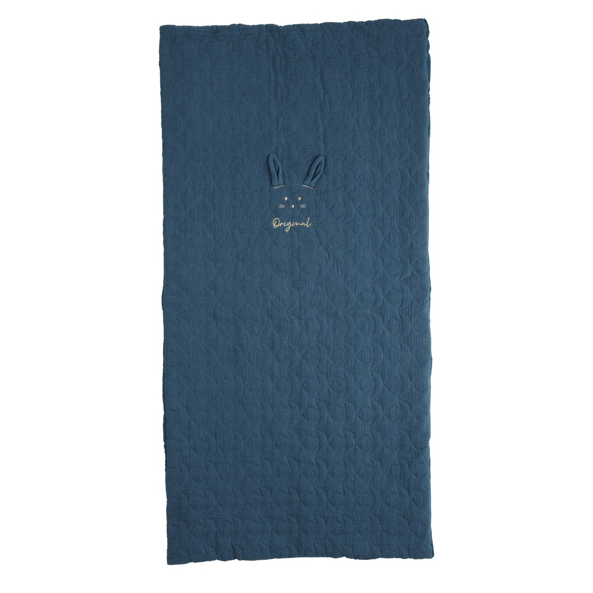Edredon pour lit évolutif 140x100cm en coton bleu nuit
