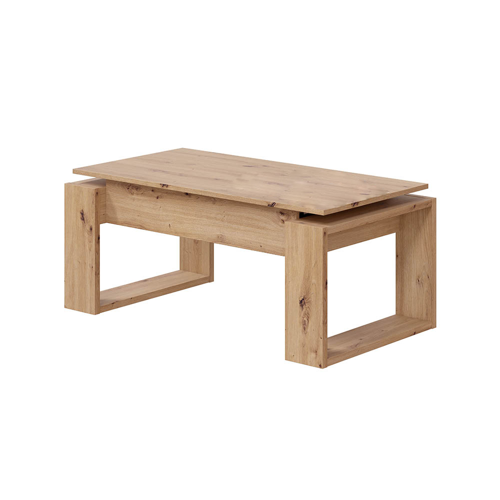 table basse design à plateau relevable - l102 x h43 cm