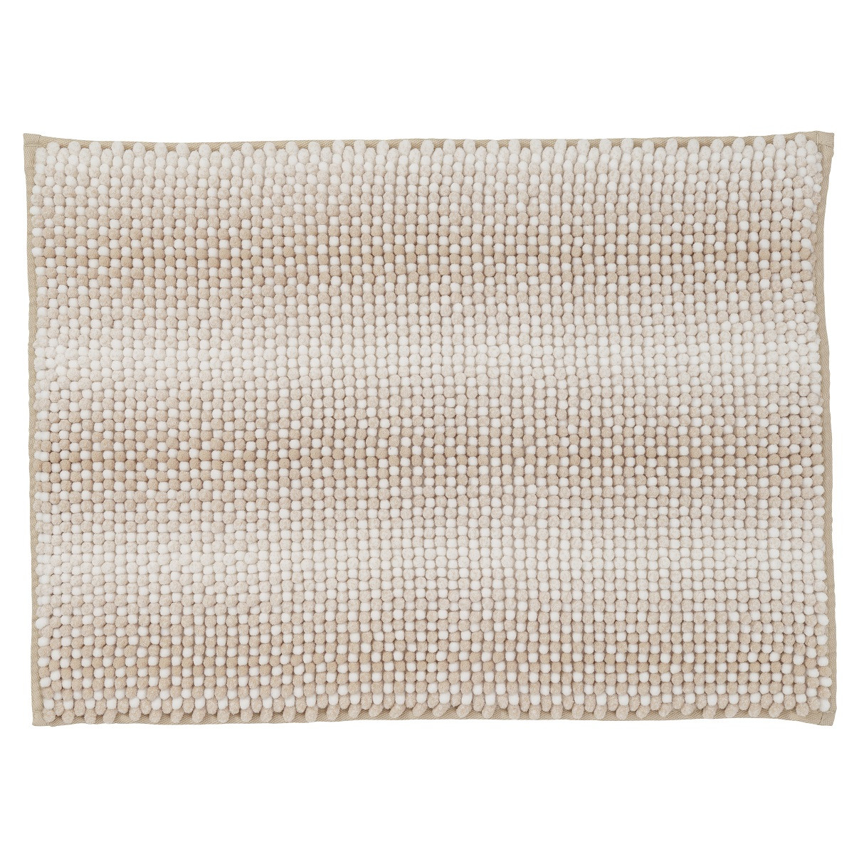 tapis de bain en polyester uni beige 50x80cm